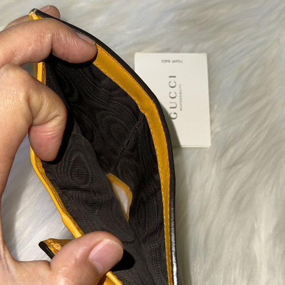 GUCCI GG Supreme Monogram Bosco Patch Card Case Wallet Beige Green - Picture 16 of 17